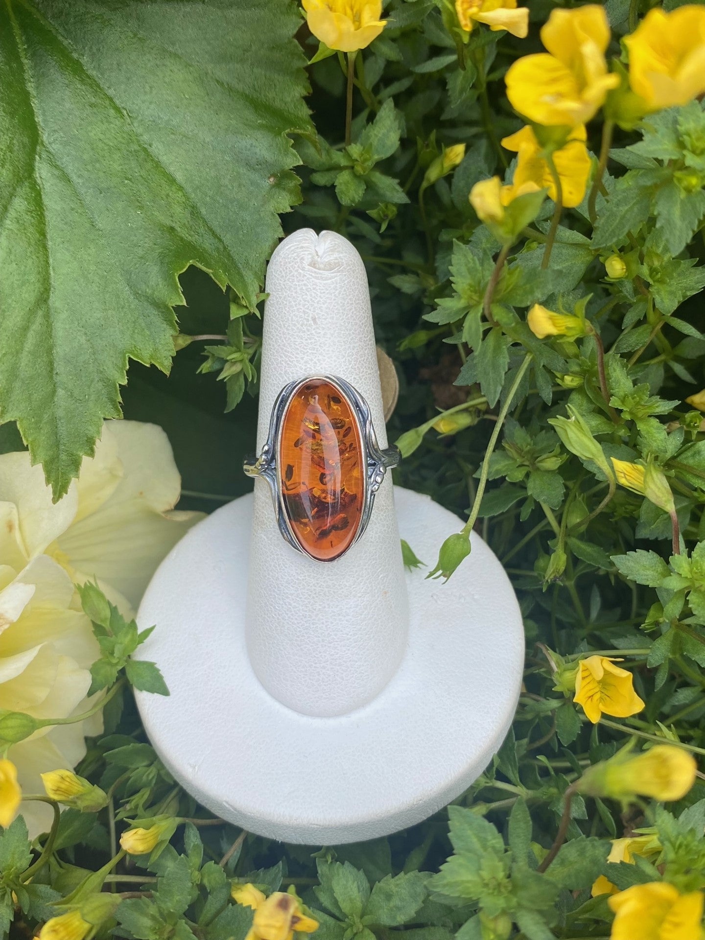 Amber Oval Ring