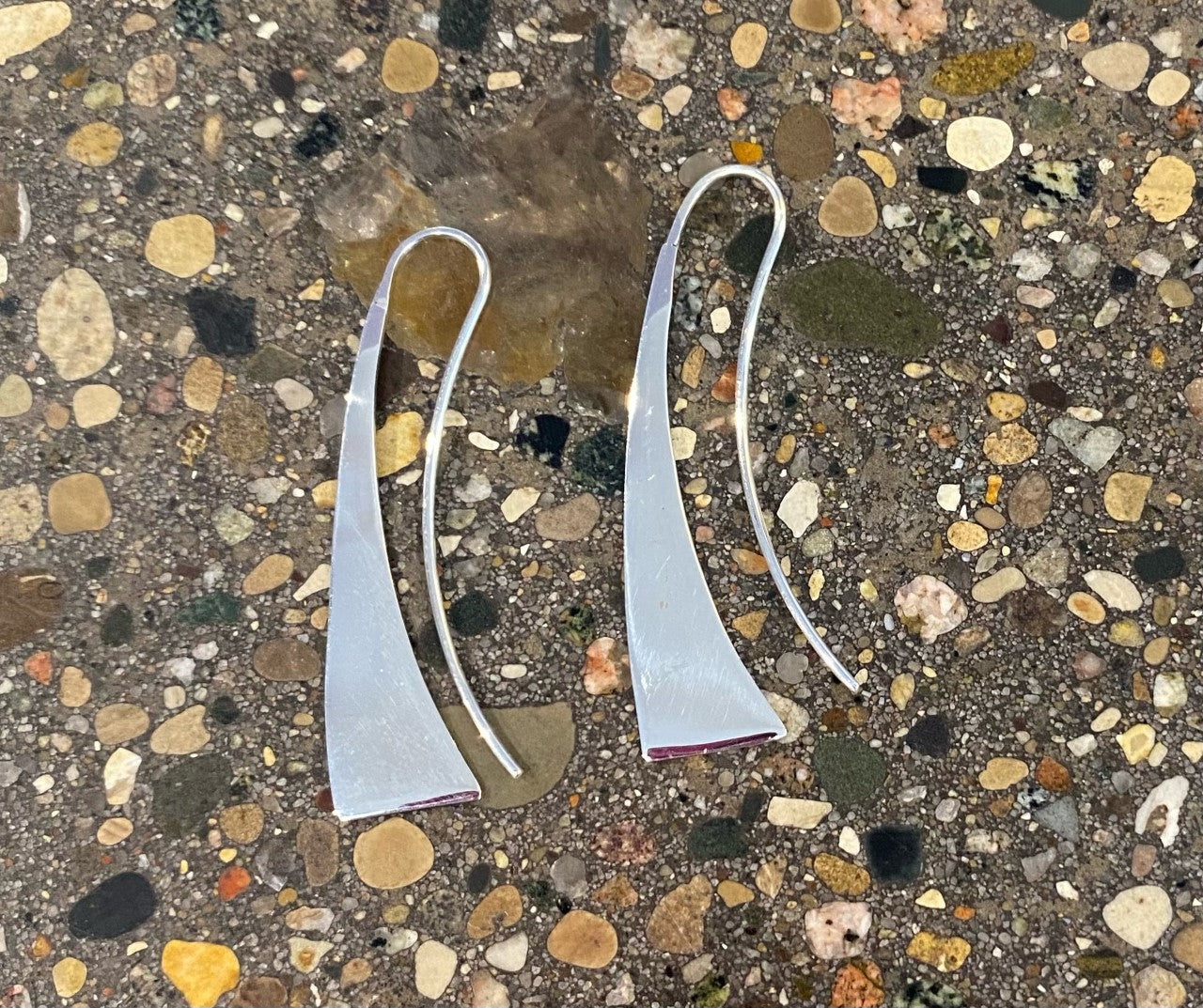 Rectangular Sterling Silver Threader Earrings