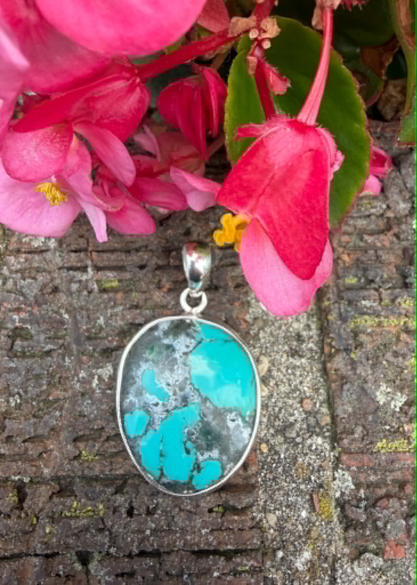 Turquoise Pendant in Sterling Silver