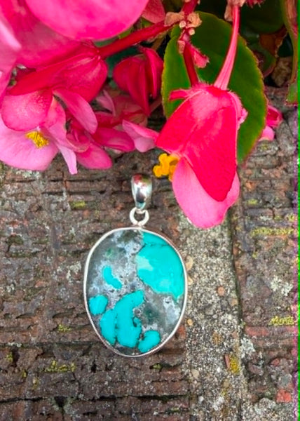 Turquoise Pendant in Sterling Silver