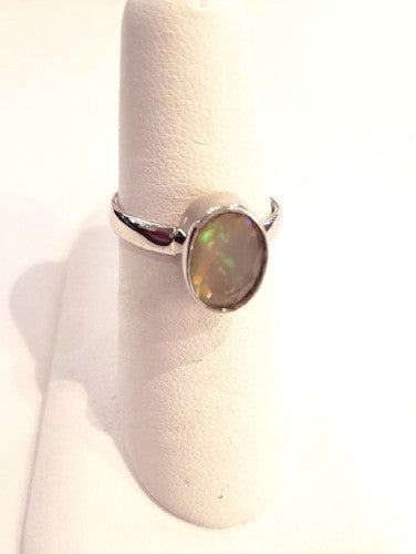 Opal Ring - Faceted Ethiopian Opal