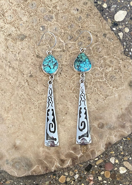 Turquoise and Sterling Silver Earrings